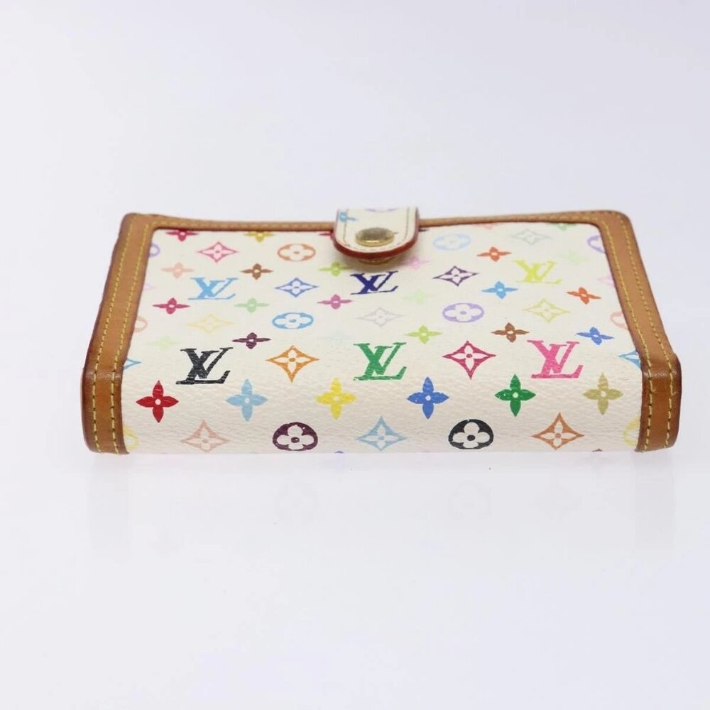LOUIS VUITTON Multicolor Portefeuille Viennois Wallet White M92987 Auth 141553 - Picture 8 of 16